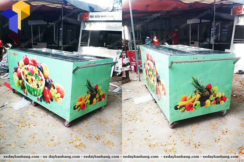 xe bán trái cây sinh tố