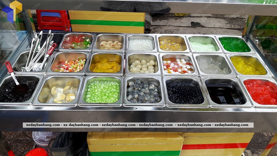 khay đựng topping trà sữa