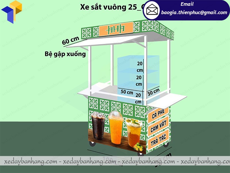 đóng xe nước cam giải khát