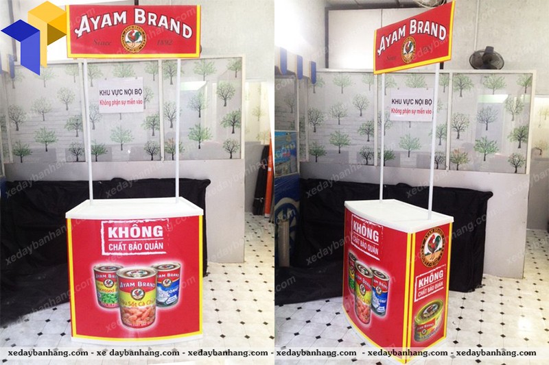 Quầy booth nhựa bán hàng