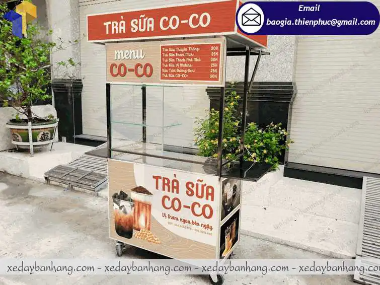 báo giá tủ bán trà sữa trân châu