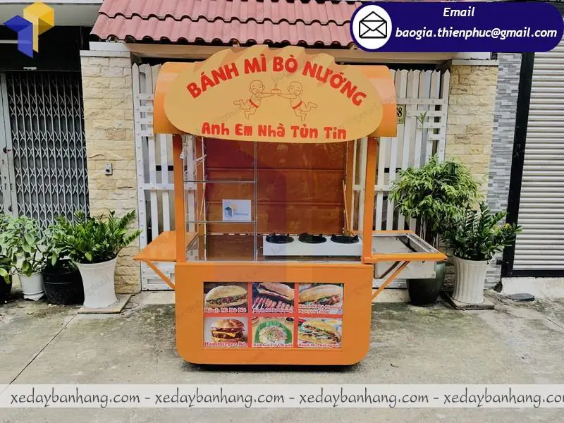 đặt mua xe bán bánh mì bò nướng