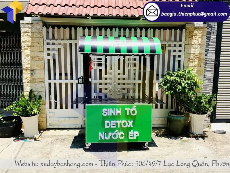 in ấn xe đẩy bán sinh tố nước ép