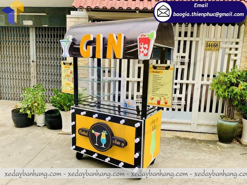 mẫu tủ bán sinh tố nước ép vỉa hè đẹp