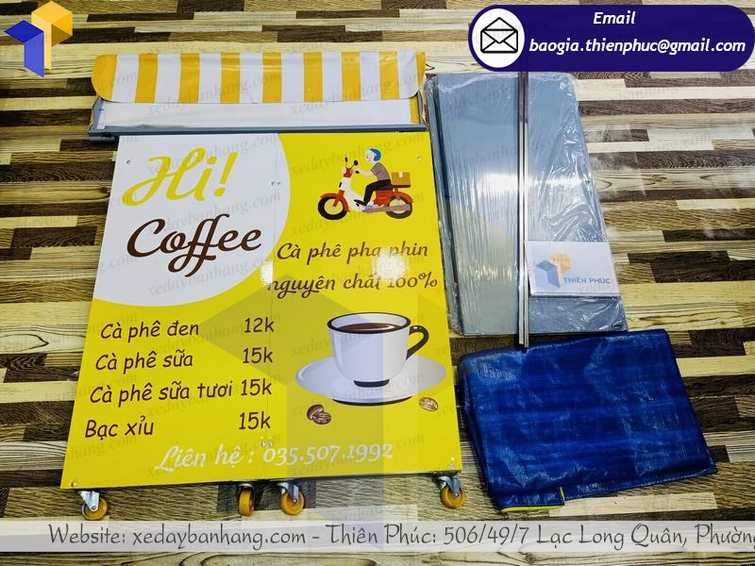 mẫu xe lắp ráp bán cafe nguyên chất đẹp