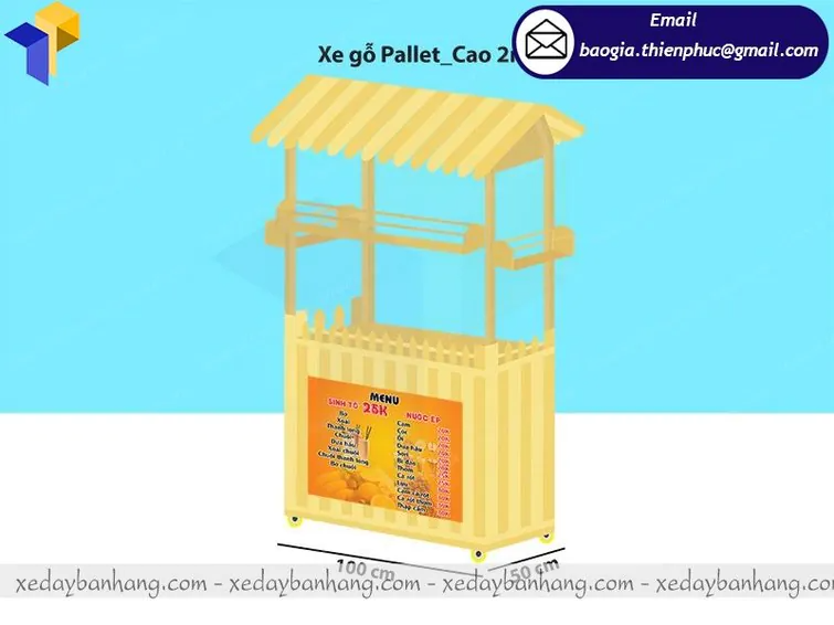 sản xuất tủ gỗ pallet sinh tố take away