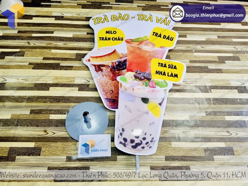 standee mô hình ly cán formex đẹp