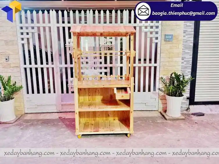 thiết kế tủ gỗ pallet sinh tố take away