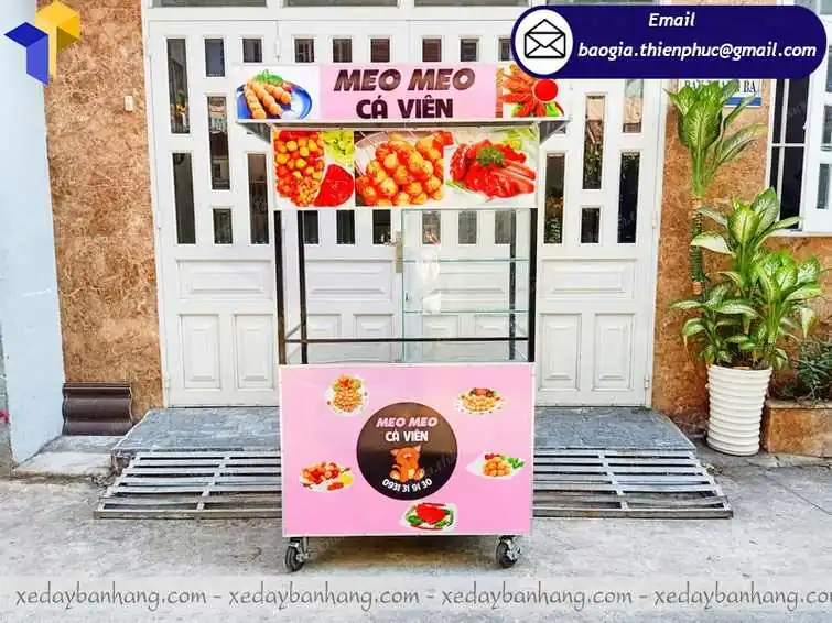 tủ bán đồ ăn vặt di động đẹp