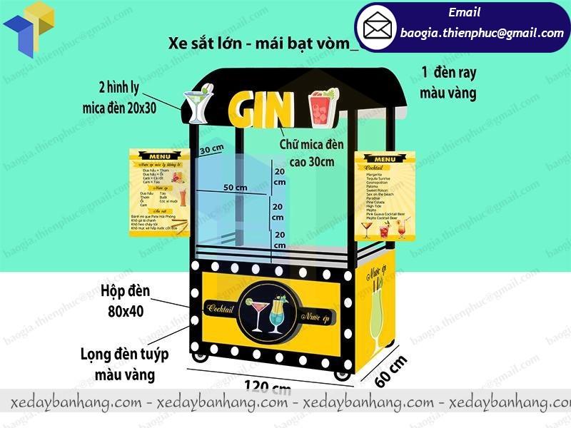 tủ bán sinh tố nước ép vỉa hè