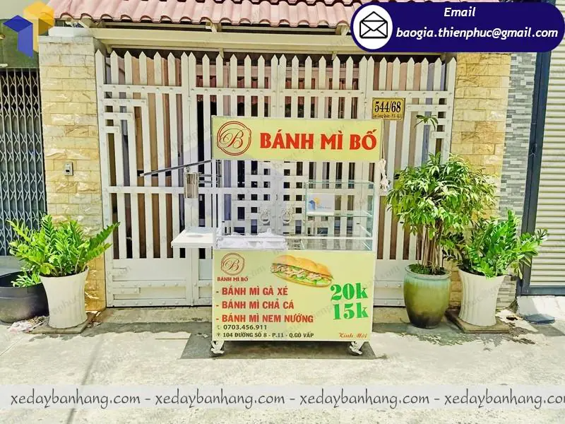 báo giá xe bán bánh mì gà xé giá rẻ mùa covid