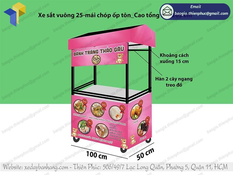 xe bán bánh tráng trộn lưu động