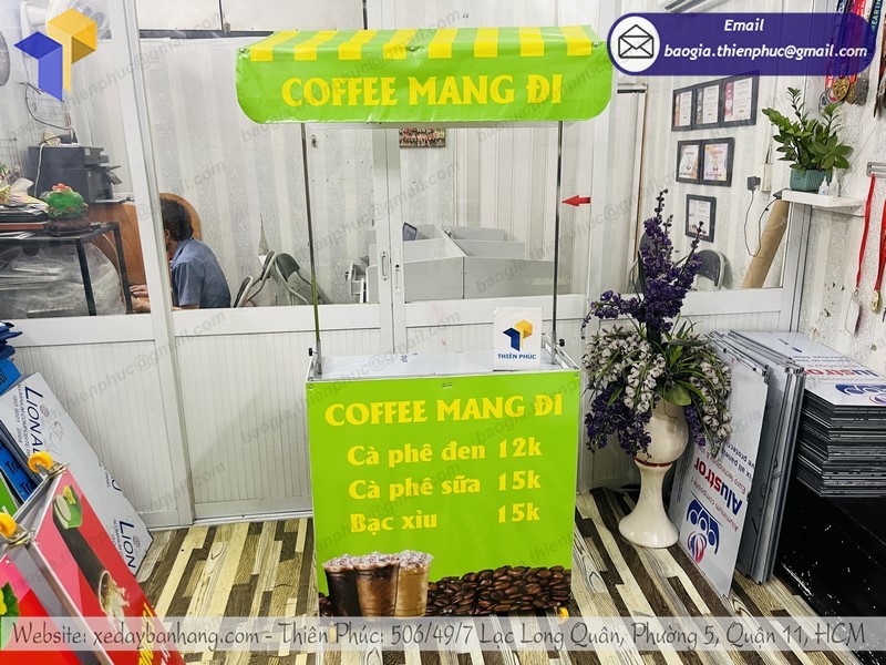 xe bán café mang đi