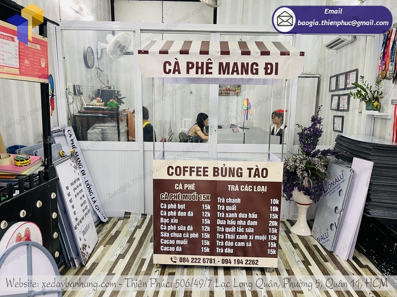 xe bán café muối mang đi