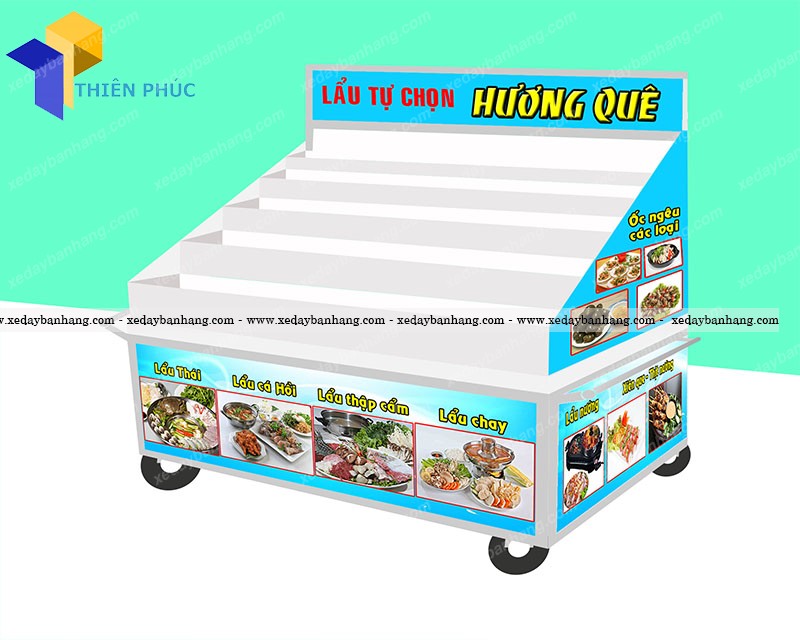 xe bán lẩu tự chọn bằng inox