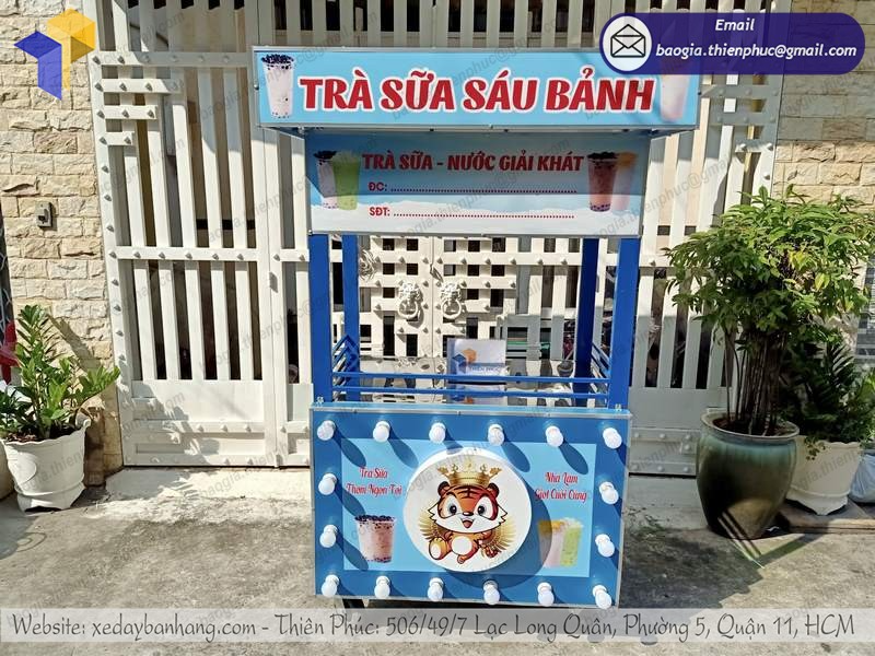 xe bán trà sữa mang đi