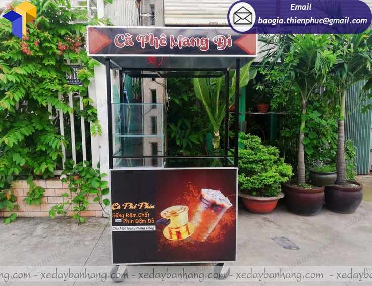 xe đẩy bán cà phê mang đi giá rẻ